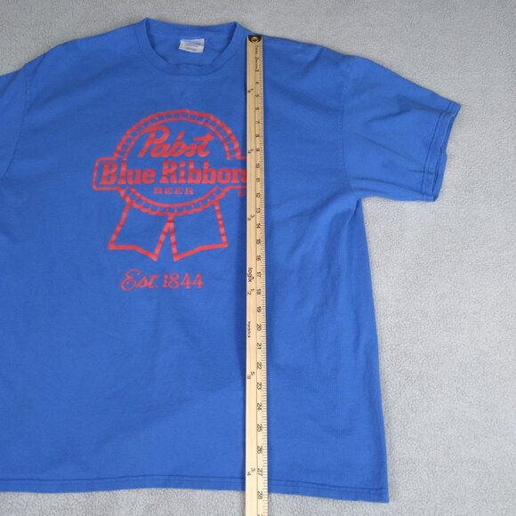 Pabst Blue Ribbon Beer T-Shirt XL Blue Ribbon Est. 1844 Vintage-Style Tee Mens - Picture 4 of 10